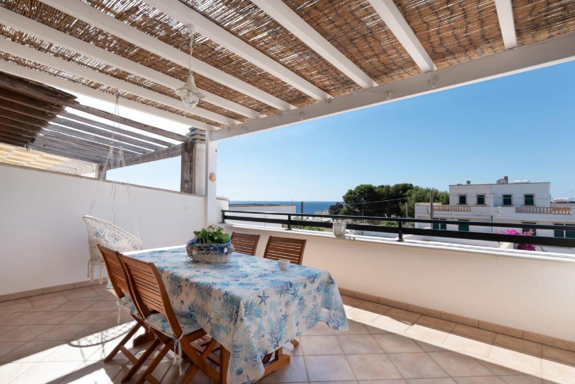 Casa Vacanze Orlando - Con Veranda Vista Mare A 200M Dal Mare Santa Maria di Leuca Kültér fotó